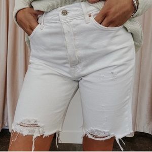 GRLFRND Marjan Distressed Bermuda Shorts